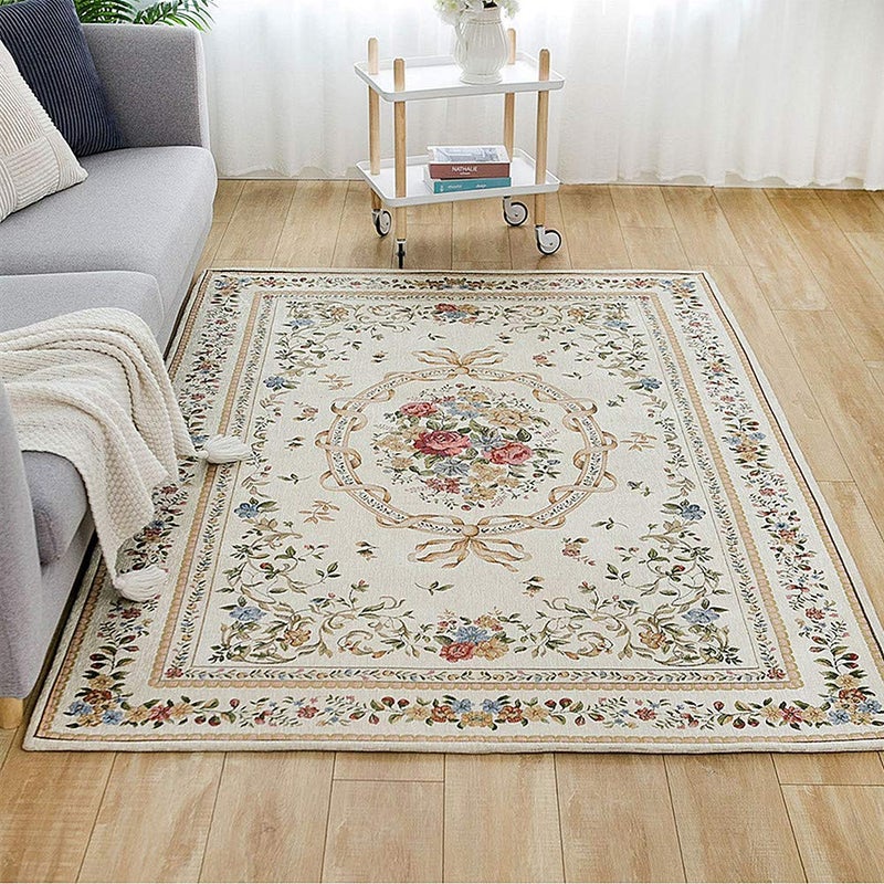UKELER Royal Collection New Traditional Oriental Rug Home Decor Collection Floral Rugs Carpet for Bedroom (47.2''x71'', Euro Romance) - Image 3